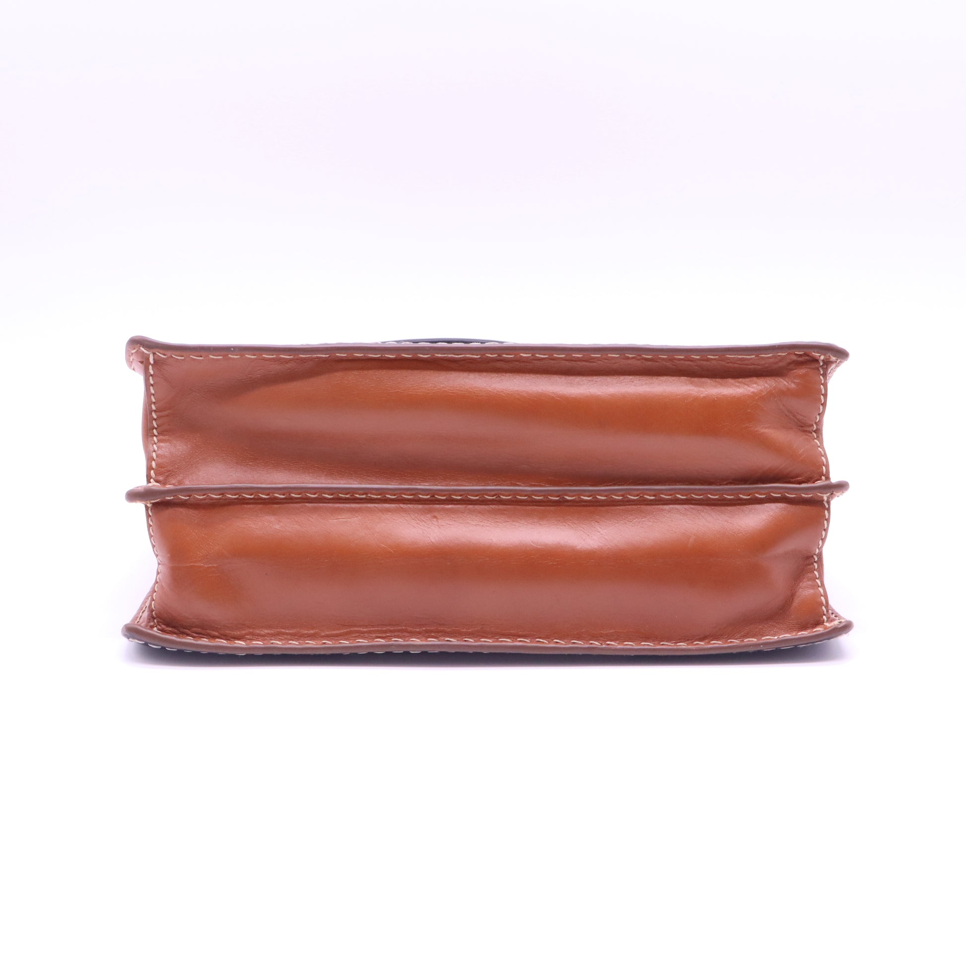 Prada Tri Color Vitello Leather Flap Top Handle Bag B21346