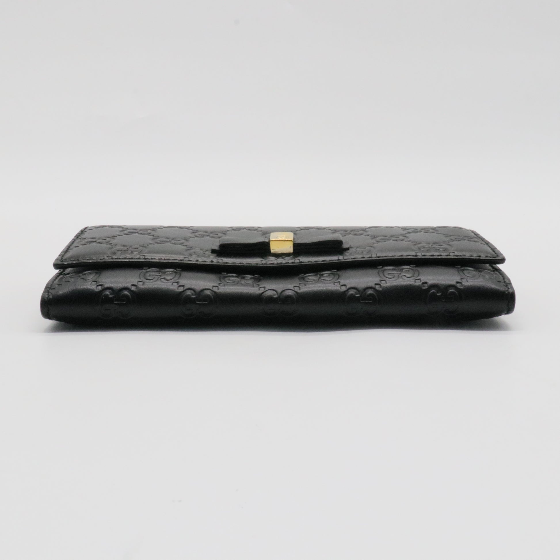 Bow Continental Wallet Guccissima Leather
