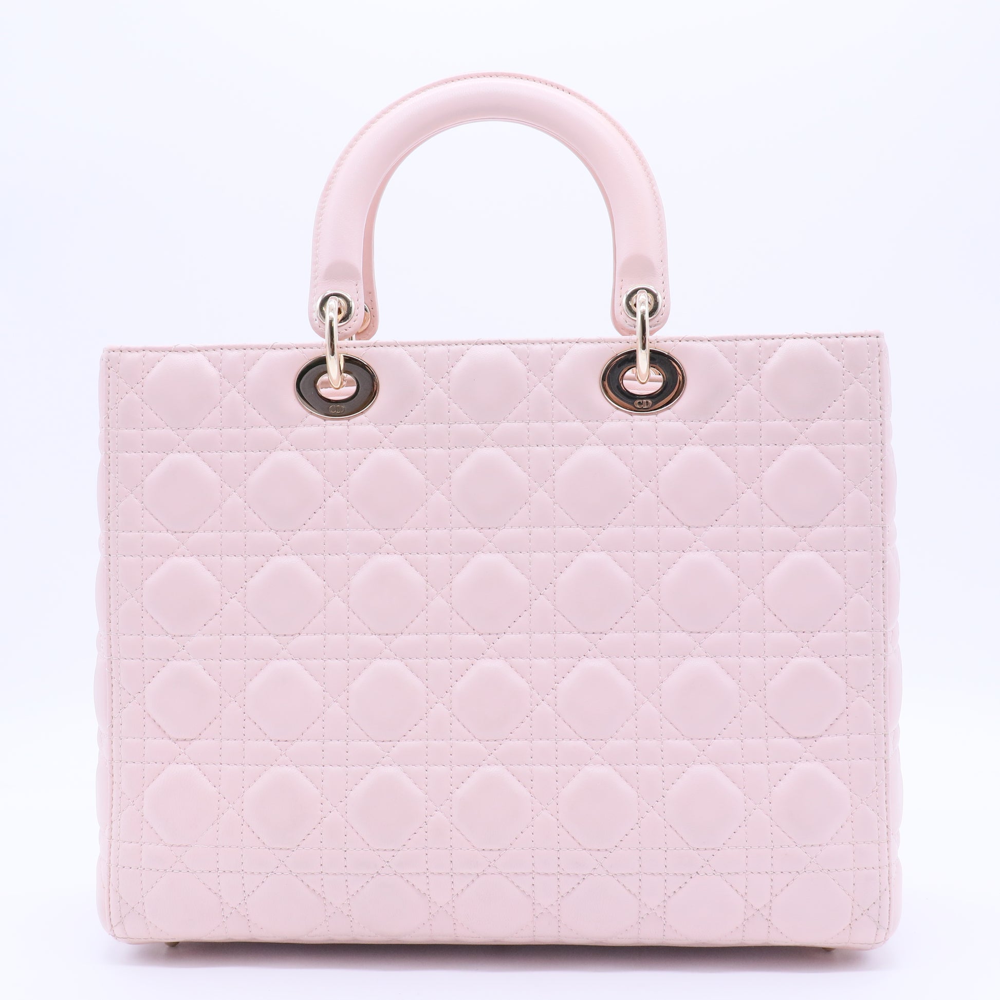 Lambskin Cannage Large Lady Dior Light Pink