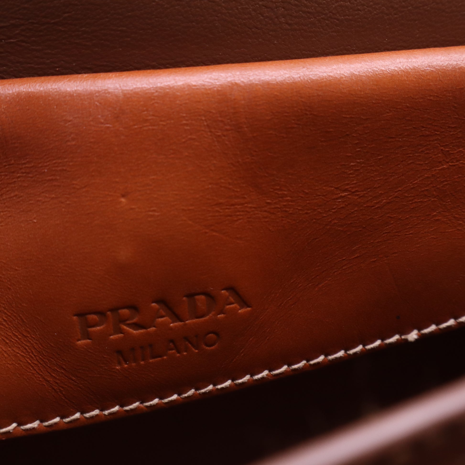 Prada Tri Color Vitello Leather Flap Top Handle Bag B21346