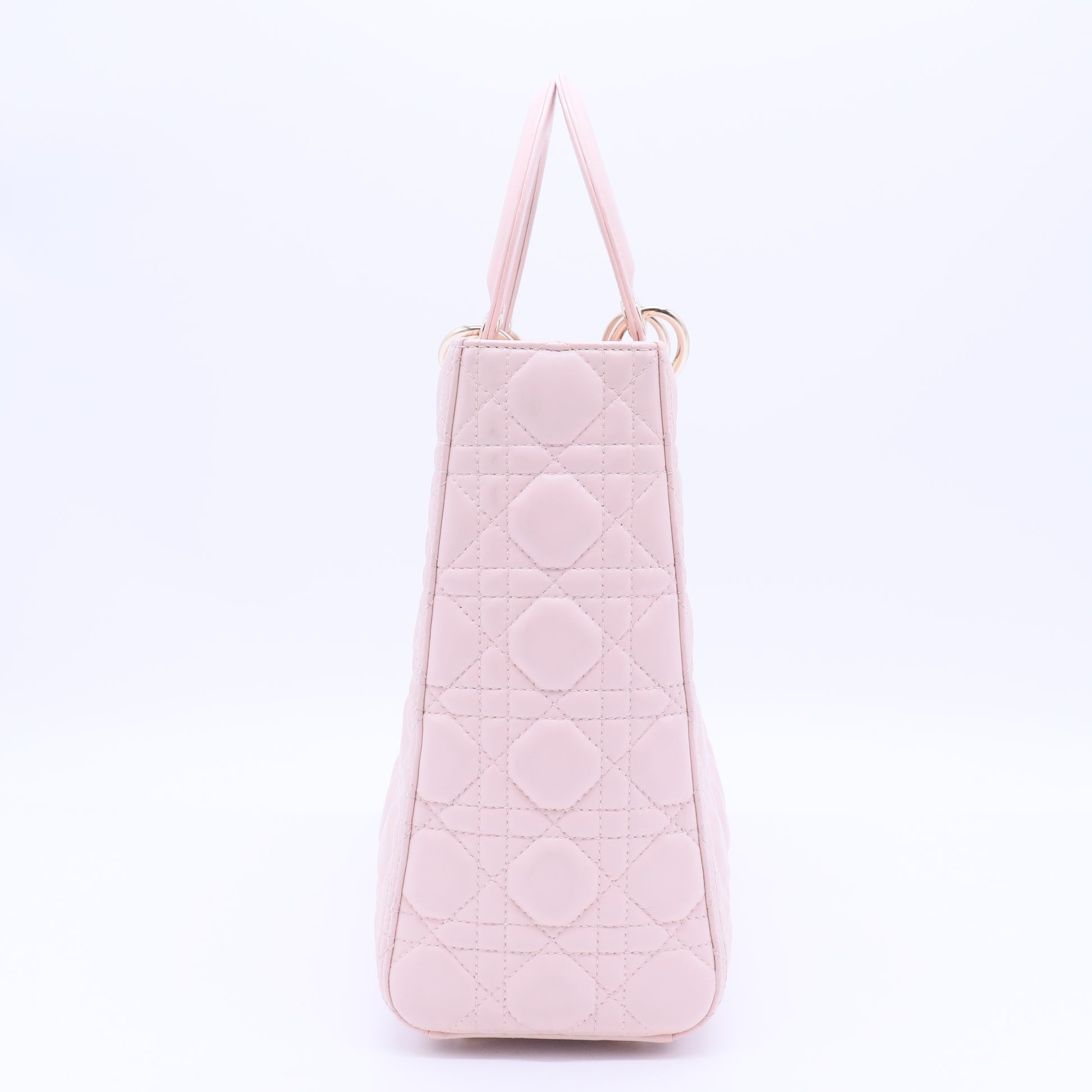 Lambskin Cannage Large Lady Dior Light Pink
