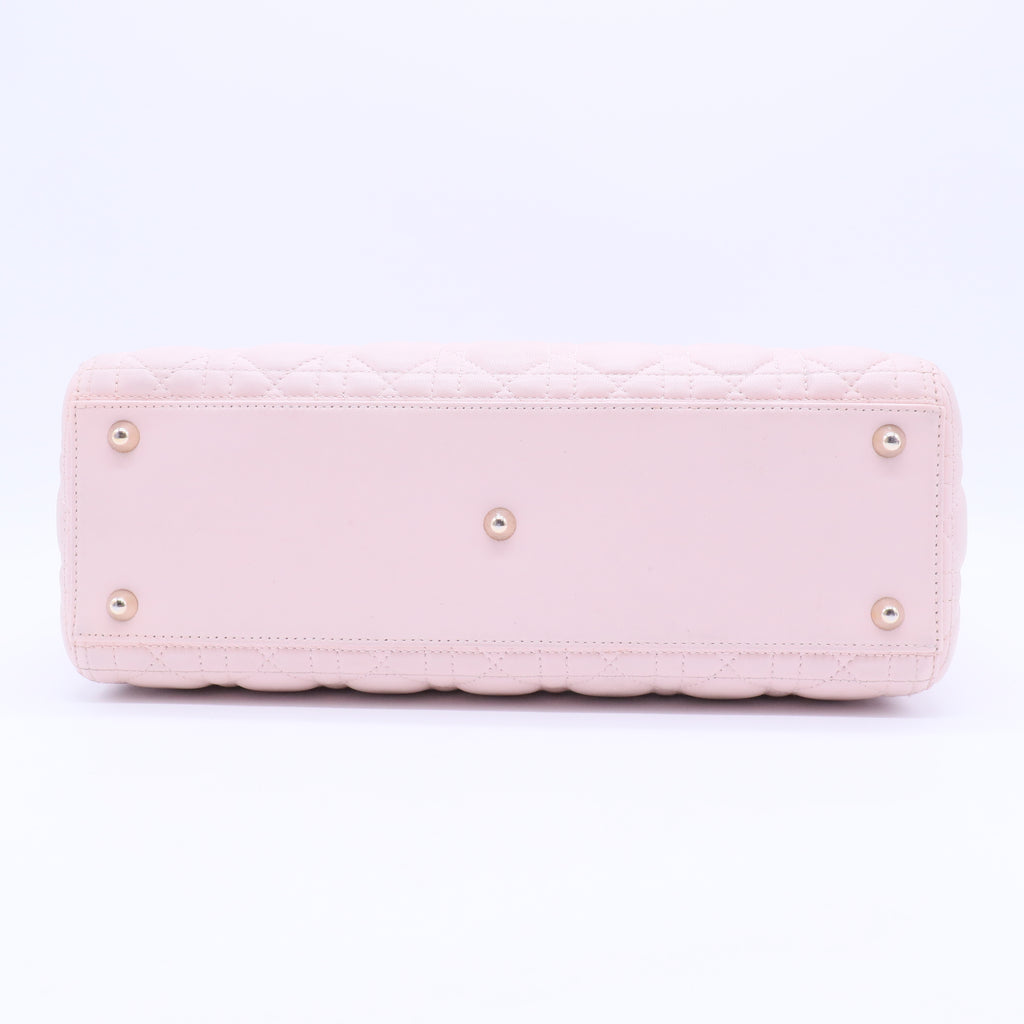 Lambskin Cannage Large Lady Dior Light Pink