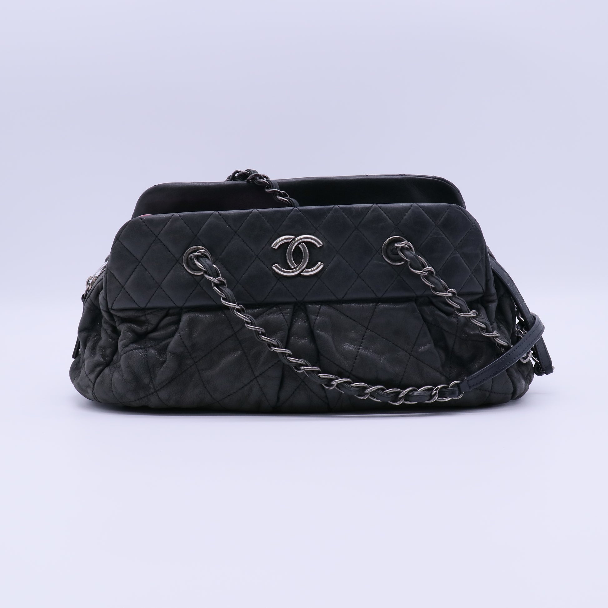 Chanel Iridescent Calfskin Chic Quilt Bowling Bag twins LDJ4003