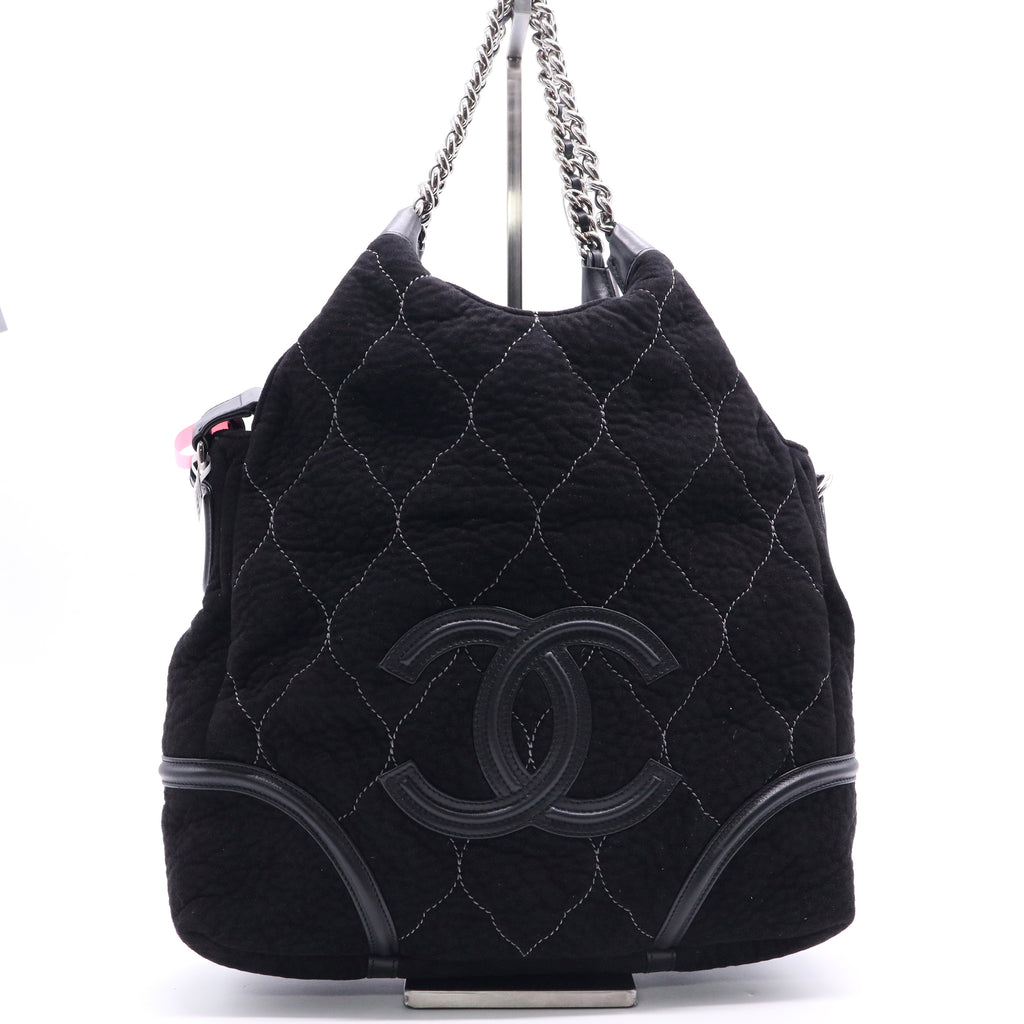 Chanel Rodeo Drive Tote Quilted Microsuede XL Twins LDJ2679