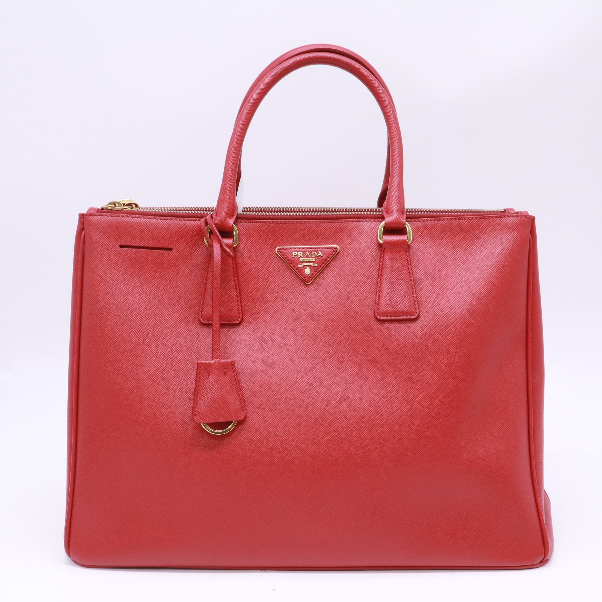 Prada Double Zip Lux Tote Saffiano Leather Medium B23889