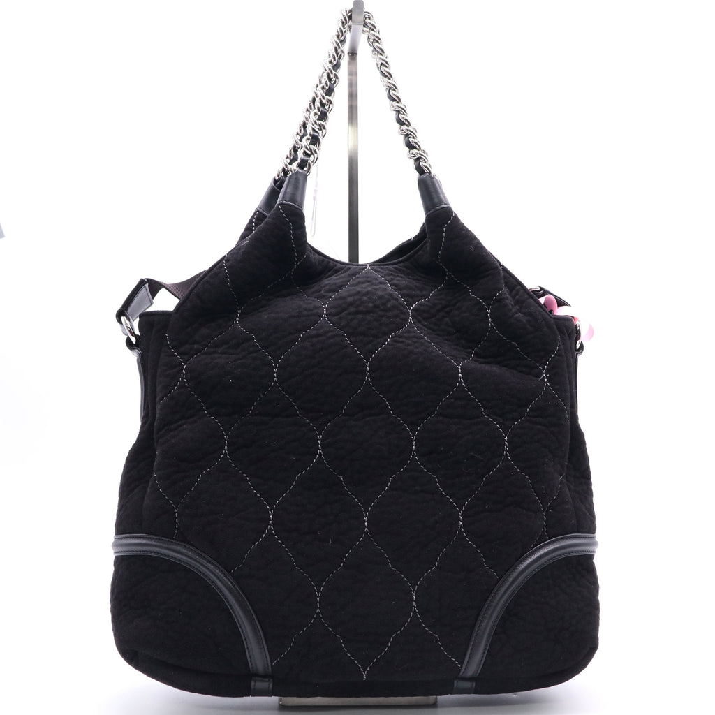 Chanel Rodeo Drive Tote Quilted Microsuede XL Twins LDJ2679