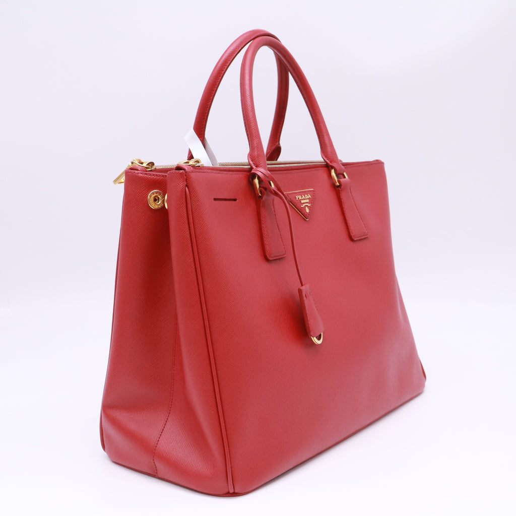 Prada Double Zip Lux Tote Saffiano Leather Medium B23889