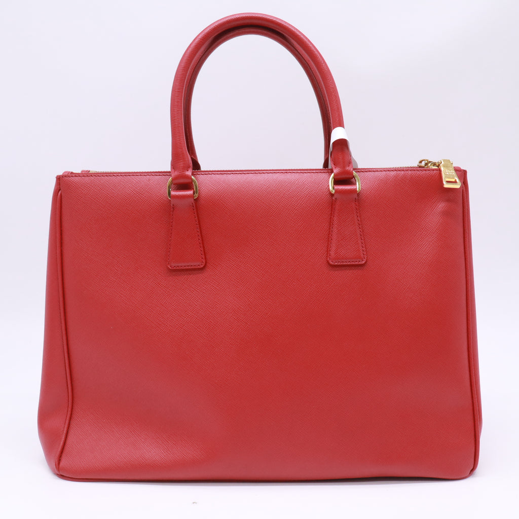 Prada Double Zip Lux Tote Saffiano Leather Medium B23889