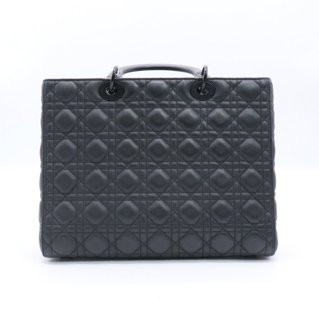 Ultra Matte Lady Dior Bag Cannage Quilt Calfskin Large twins