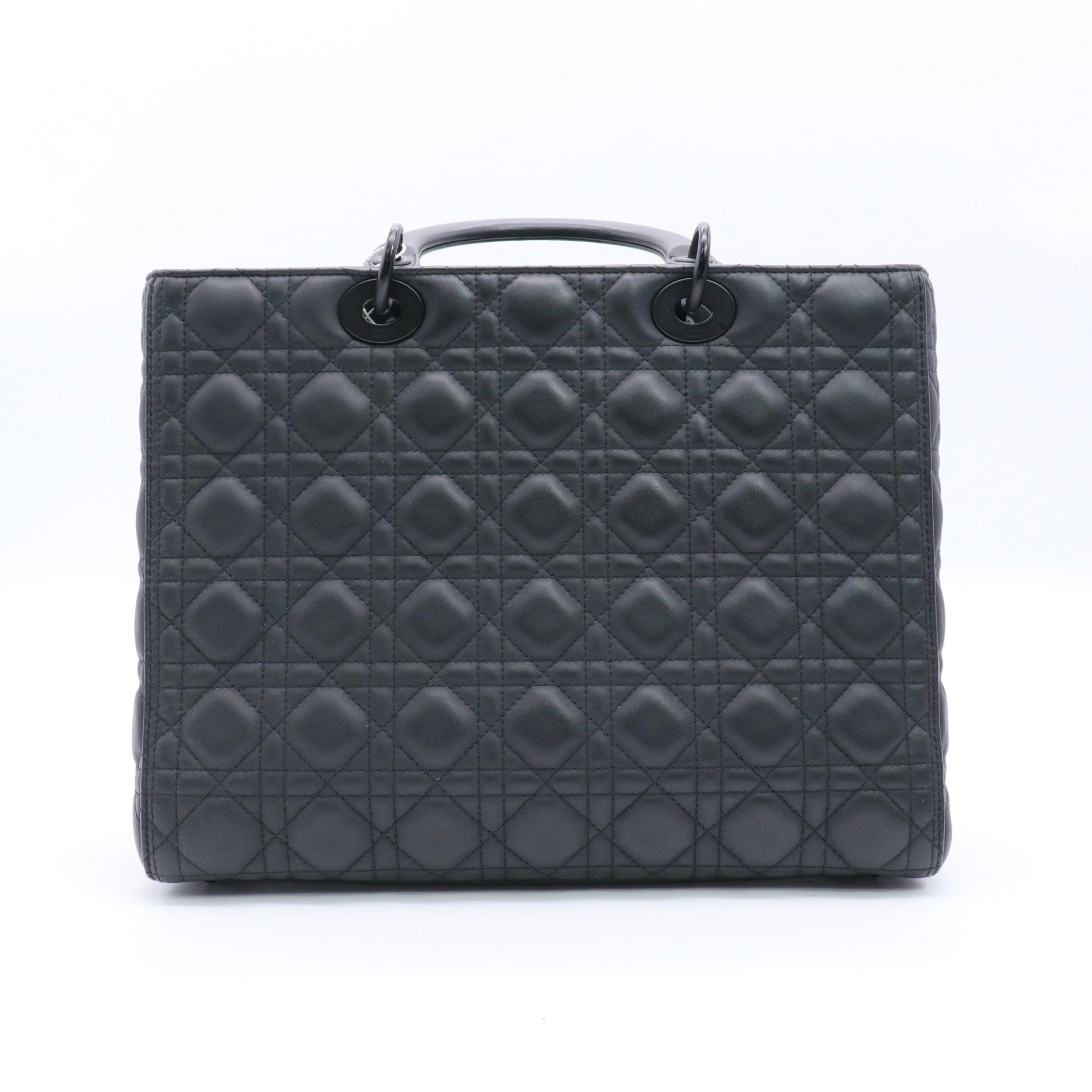 Ultra Matte Lady Dior Bag Cannage Quilt Calfskin Large twins