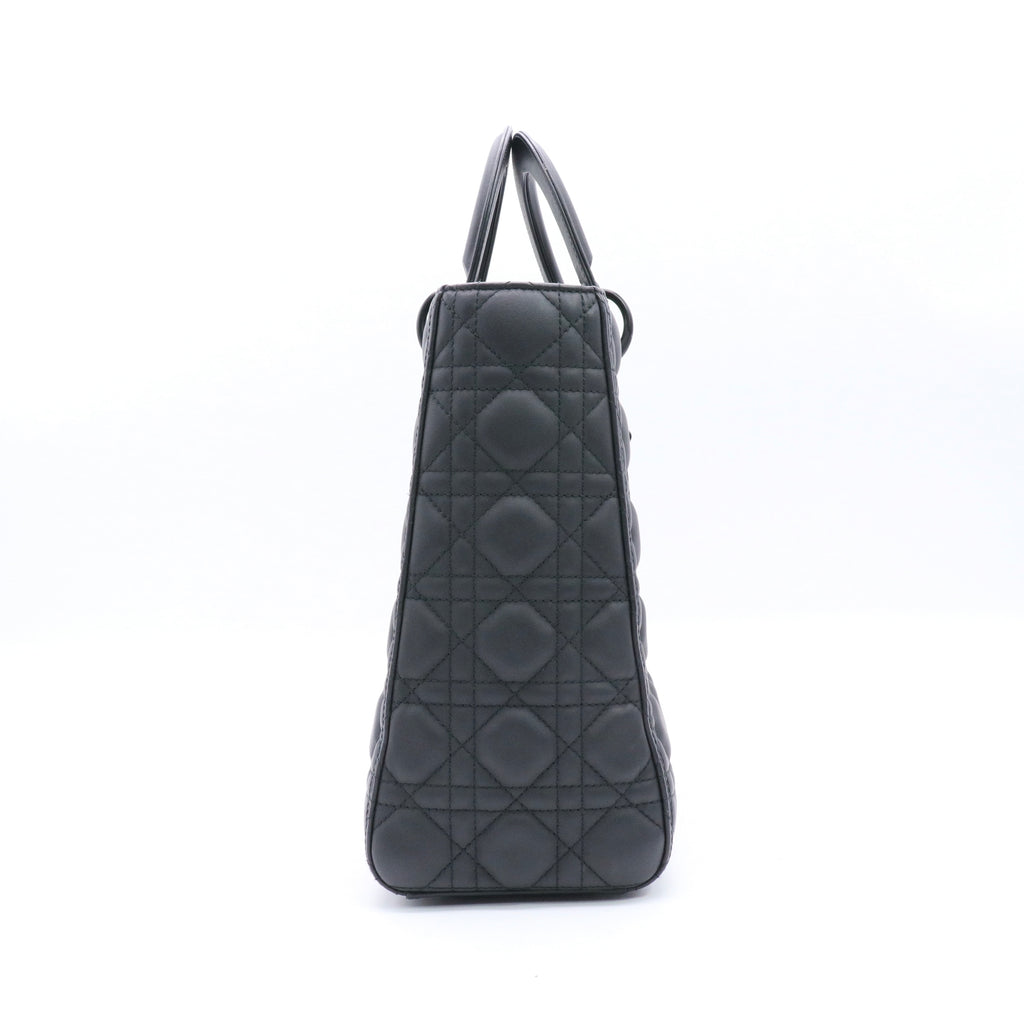Ultra Matte Lady Dior Bag Cannage Quilt Calfskin Large twins