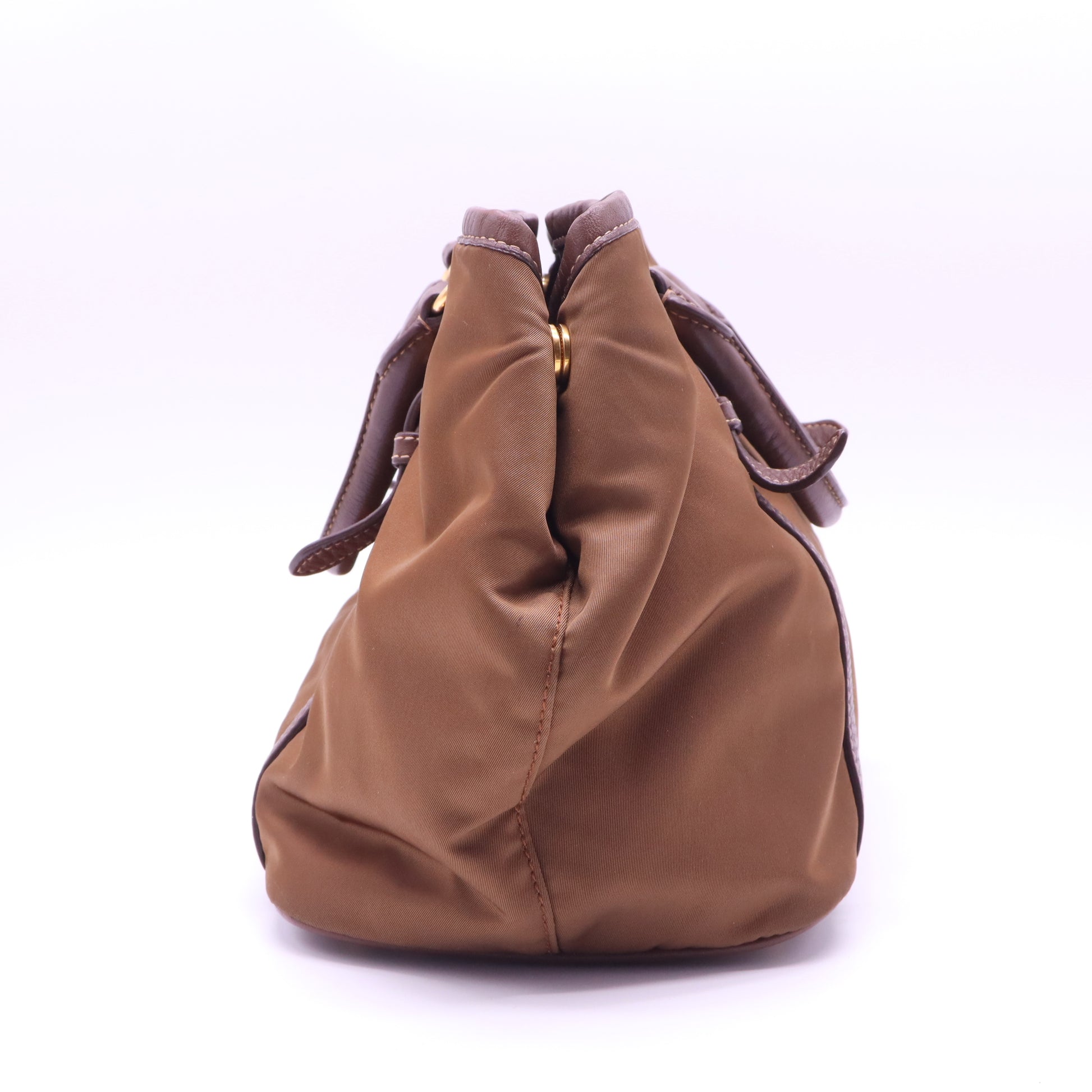 Prada Tessuto Nylon and Vitello Daino Leather Tote Bag B21368