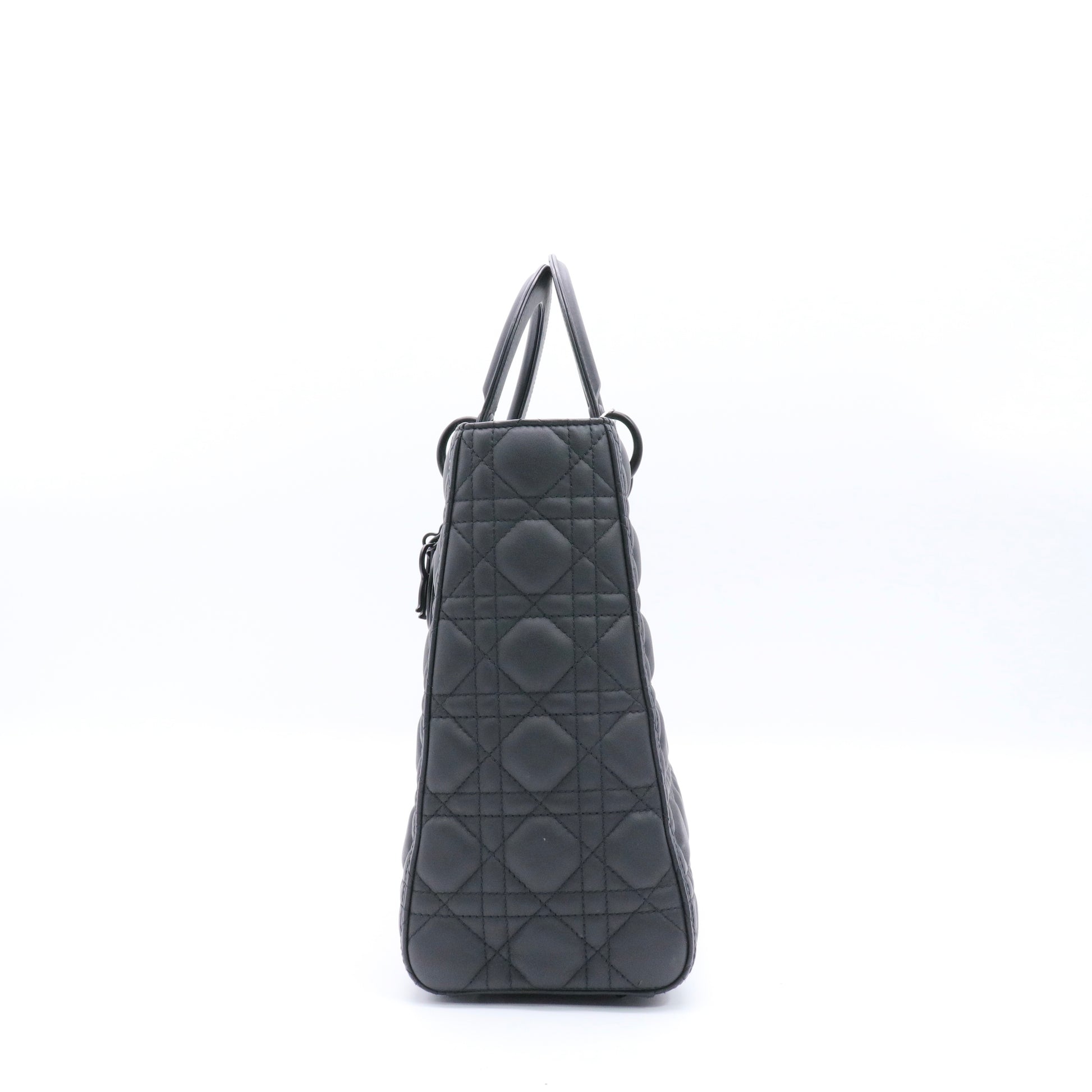 Ultra Matte Lady Dior Bag Cannage Quilt Calfskin Large twins