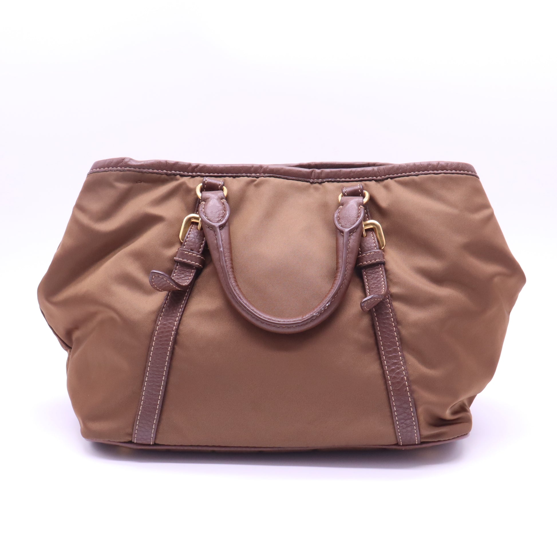 Prada Tessuto Nylon and Vitello Daino Leather Tote Bag B21368