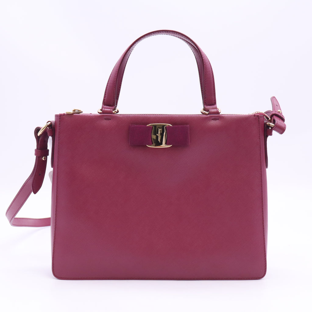 Tracy Bow Tote Saffiano Leather Small B24804