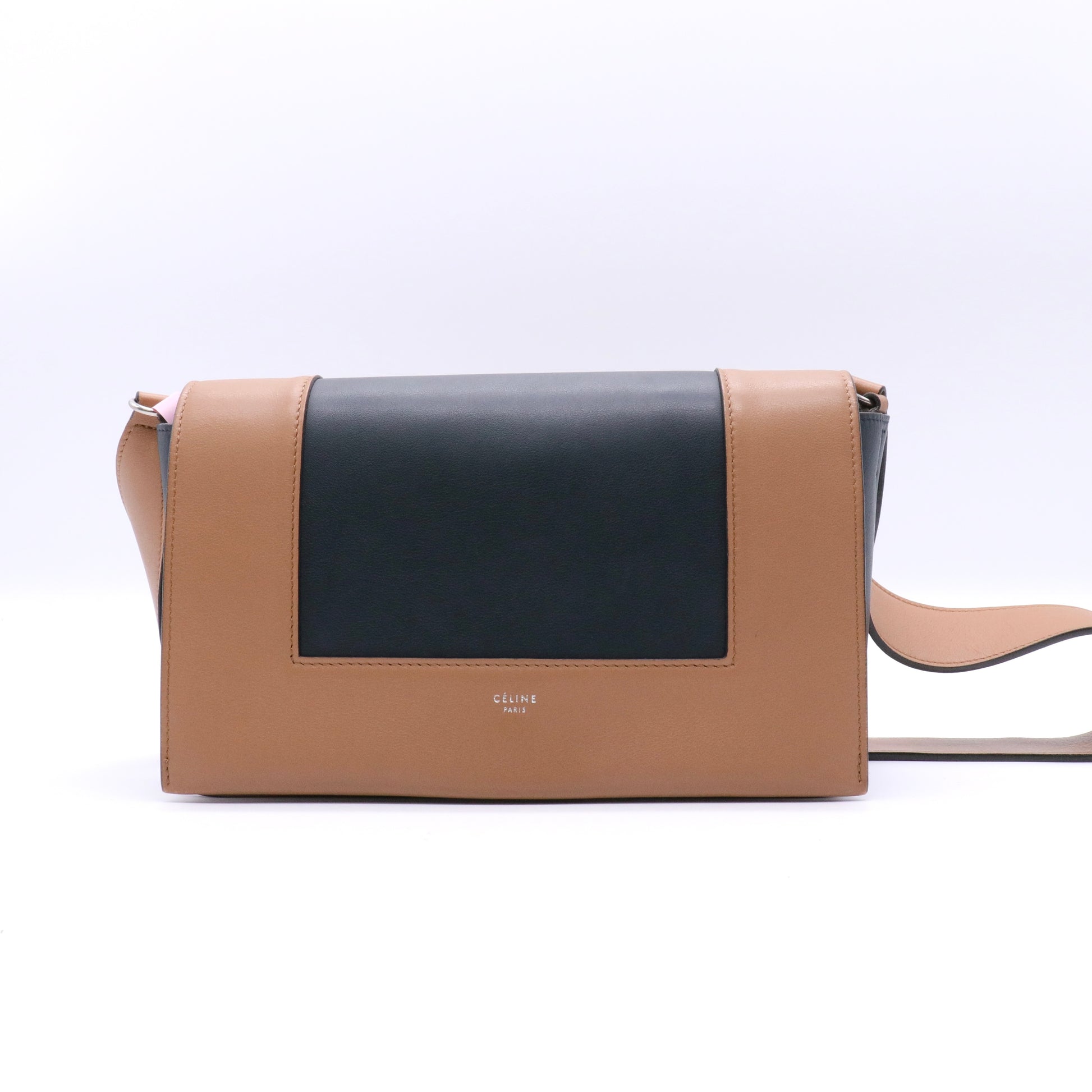 Shiny Smooth Calfskin Medium Frame Shoulder Bag twins