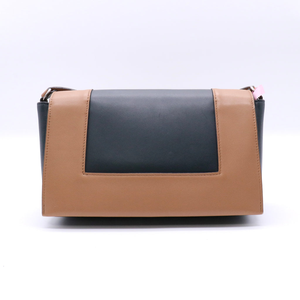 Shiny Smooth Calfskin Medium Frame Shoulder Bag twins