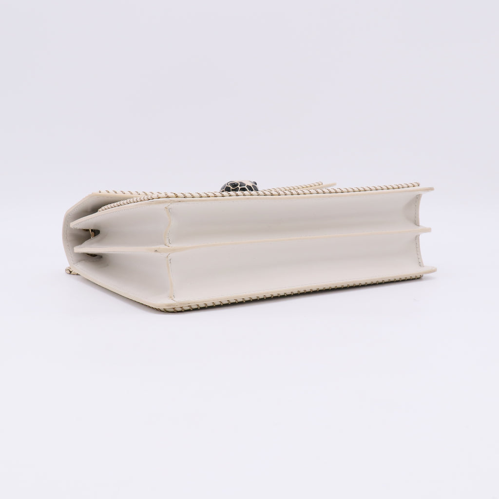 Serpenti Forever Square Shoulder Bag Leather Large twins LDJ4858
