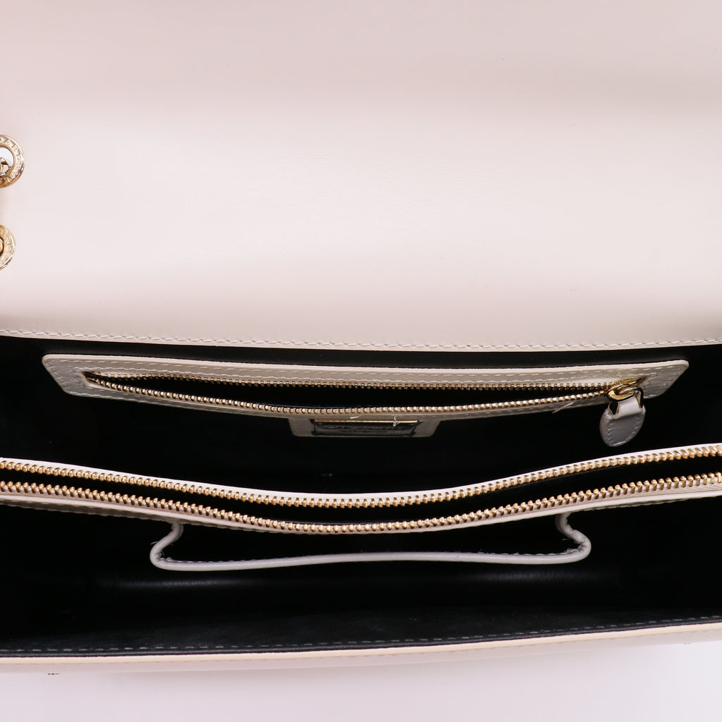 Serpenti Forever Square Shoulder Bag Leather Large twins LDJ4858