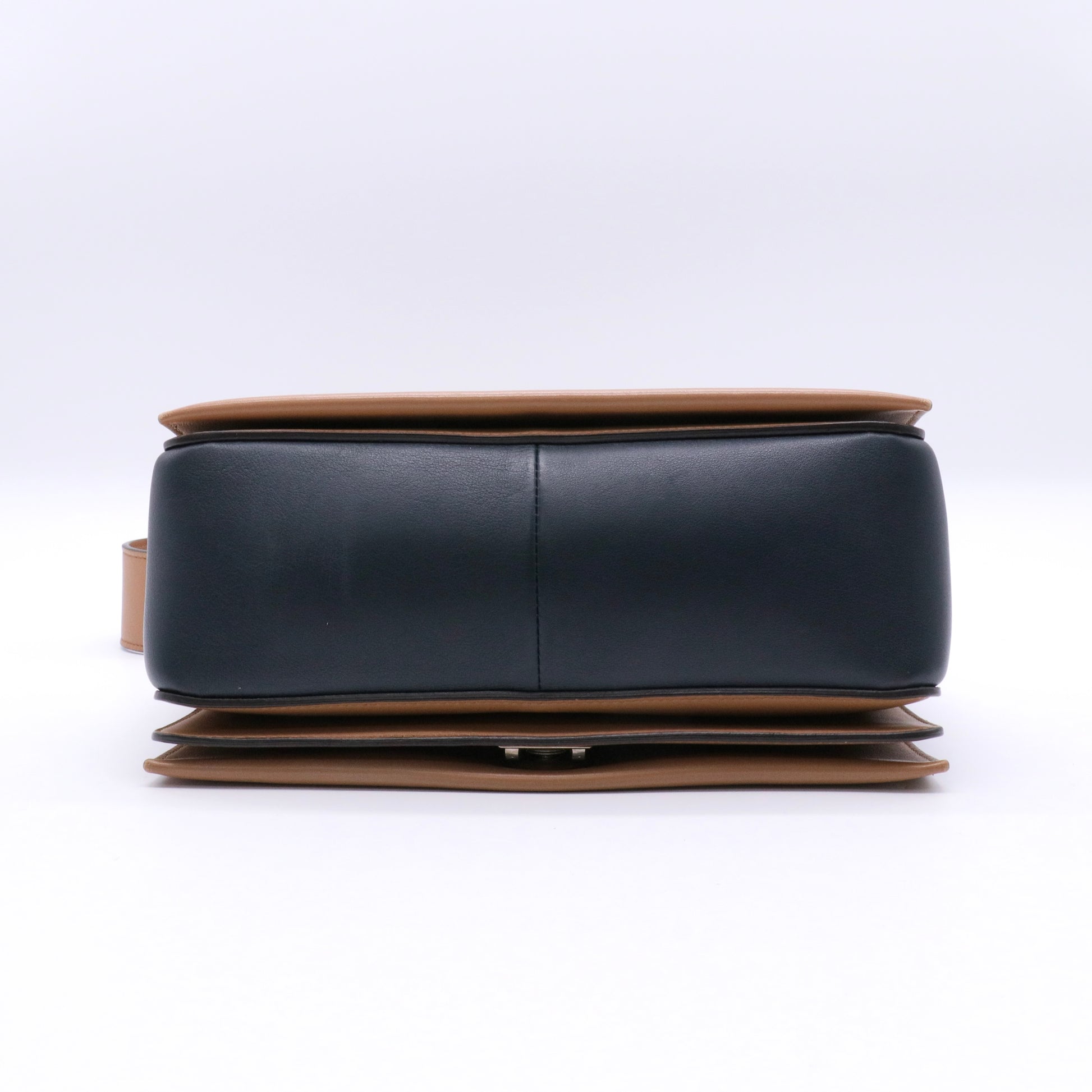 Shiny Smooth Calfskin Medium Frame Shoulder Bag twins