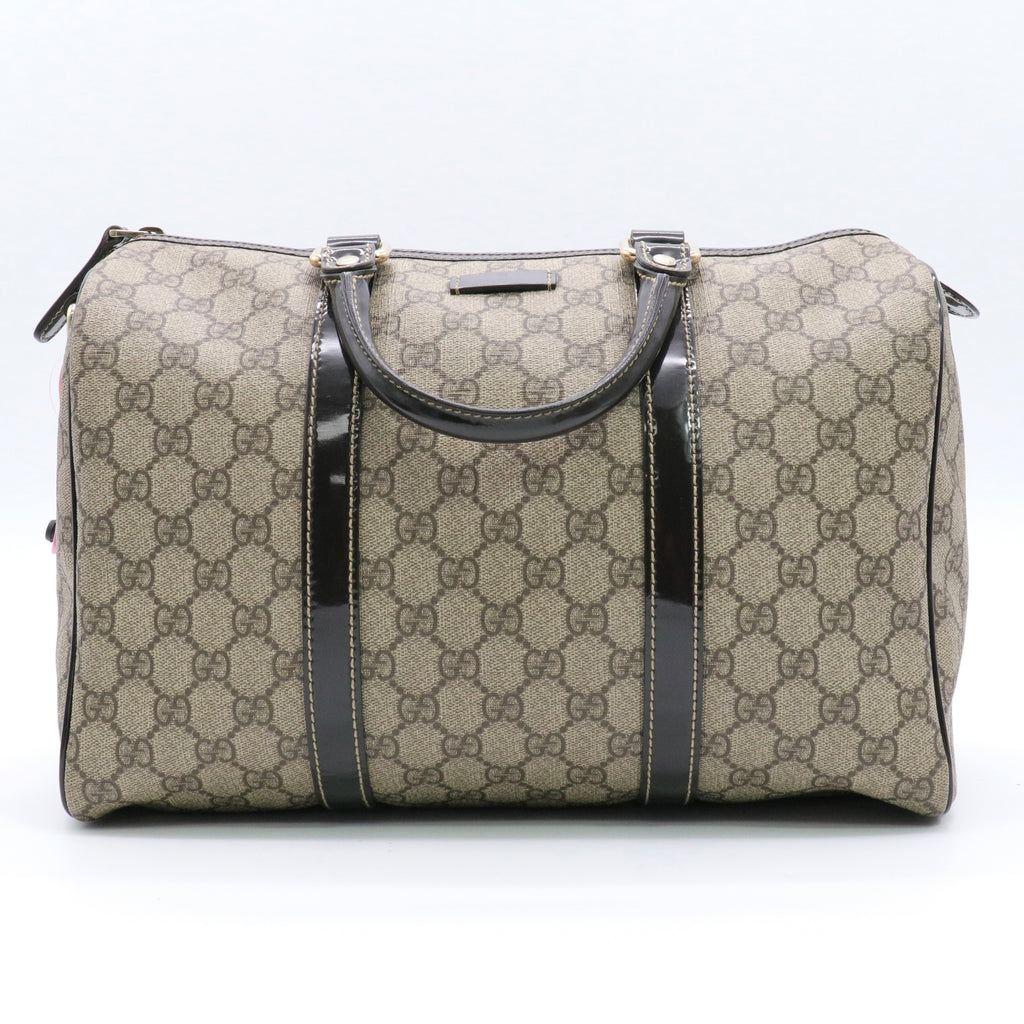 GG Plus Monogram Medium Joy Boston Dark Brown twins