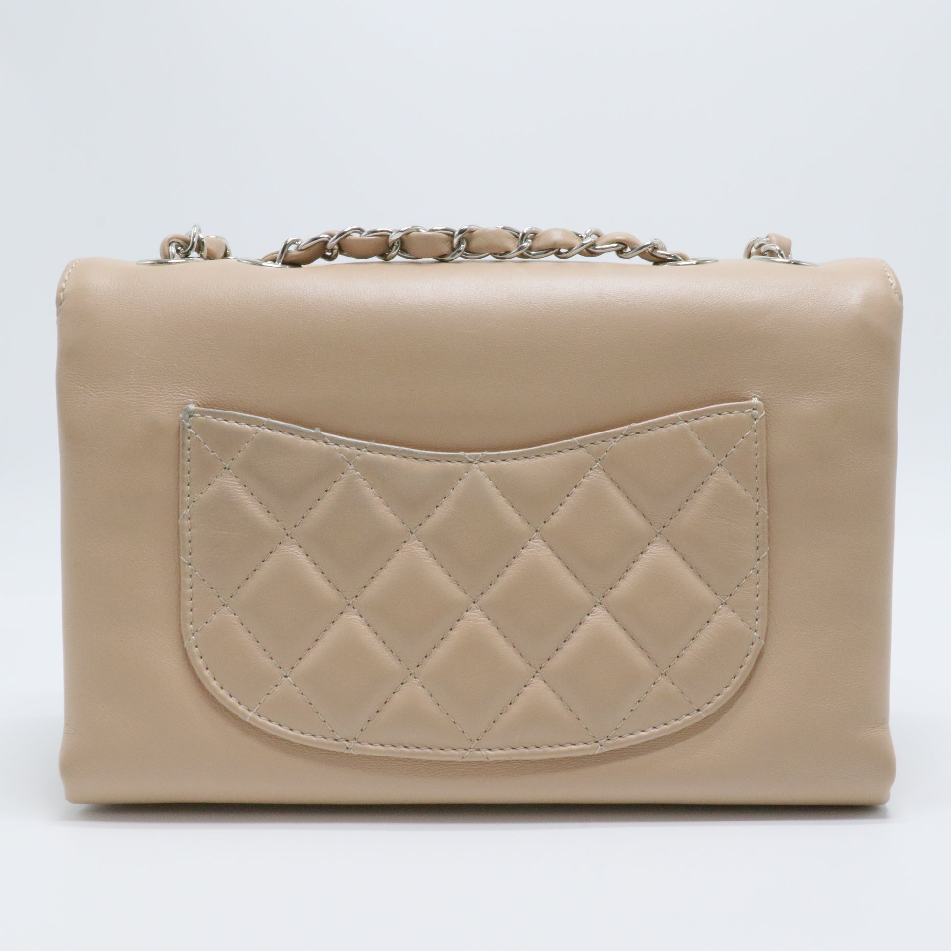 Calfskin Small Tramezzo Flap Beige