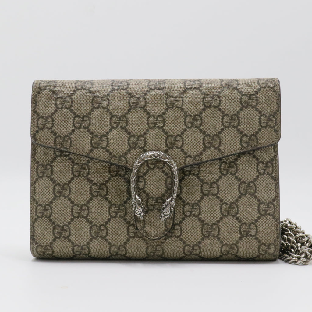 Dionysus Chain Wallet GG Coated Canvas Small