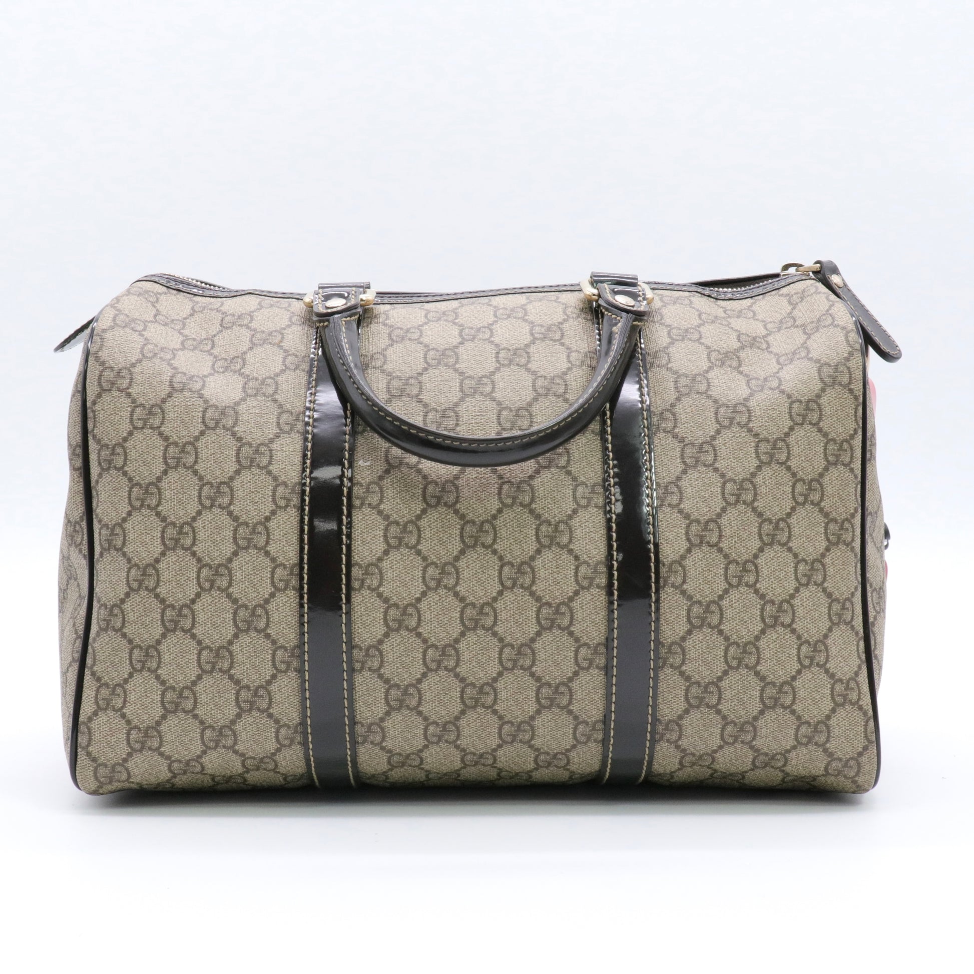 GG Plus Monogram Medium Joy Boston Dark Brown twins