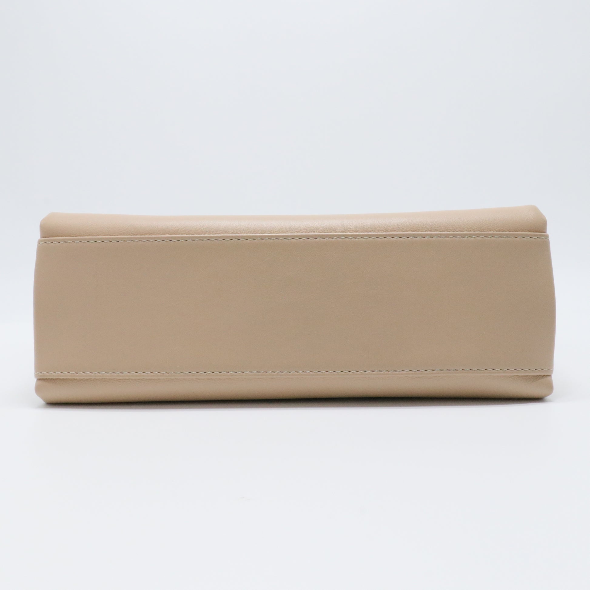 Calfskin Small Tramezzo Flap Beige