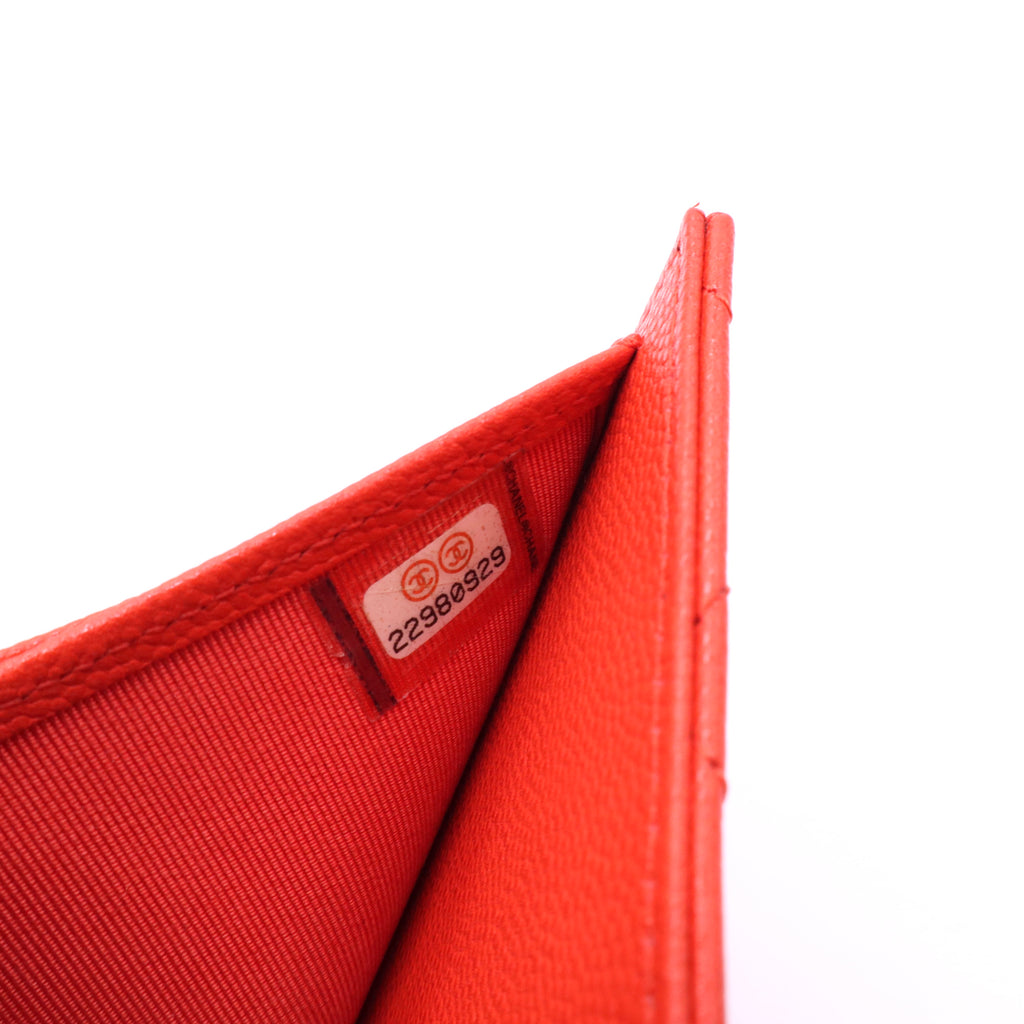 Chanel CC Compact Classic Flap Wallet Quilted Caviar twins LDJ3491