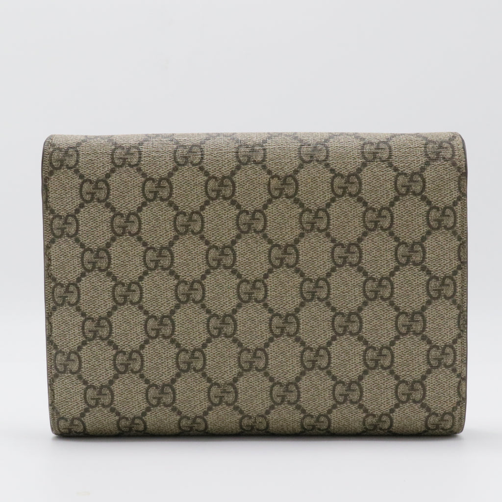 Dionysus Chain Wallet GG Coated Canvas Small