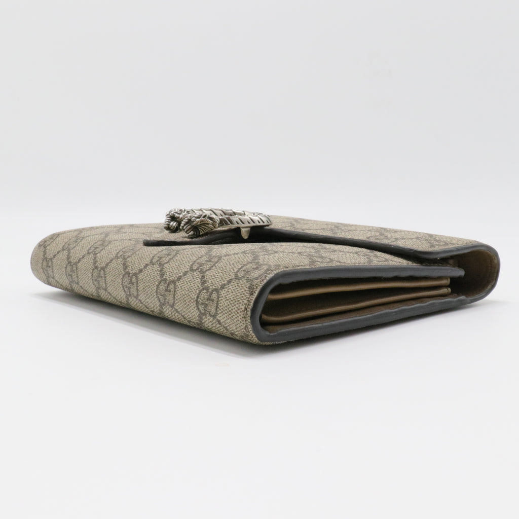 Dionysus Chain Wallet GG Coated Canvas Small