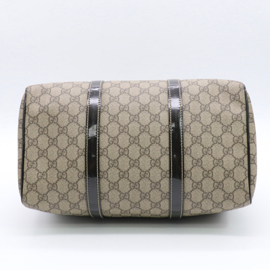 GG Plus Monogram Medium Joy Boston Dark Brown twins