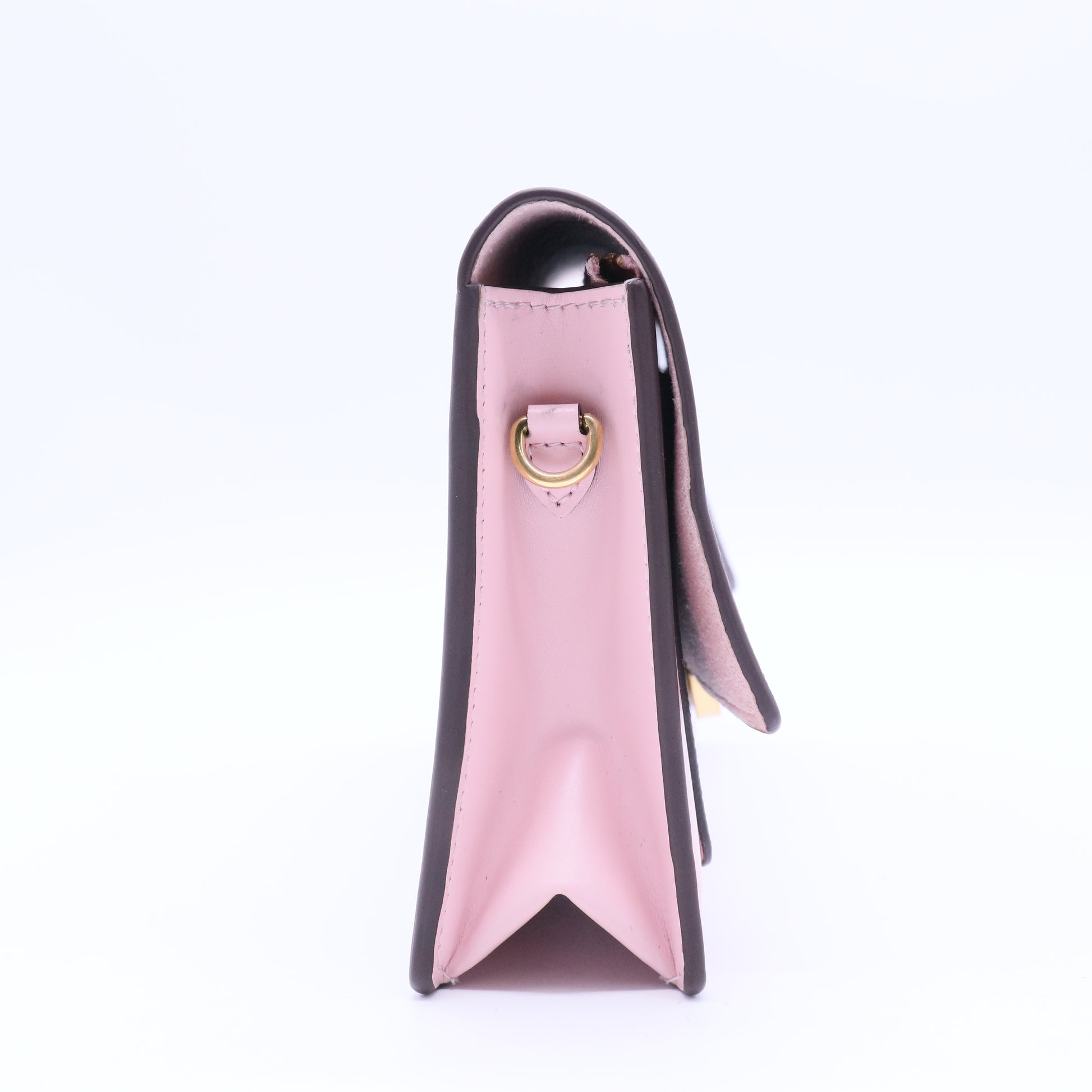 Monogram Flore Chain Wallet Rose Ballerine