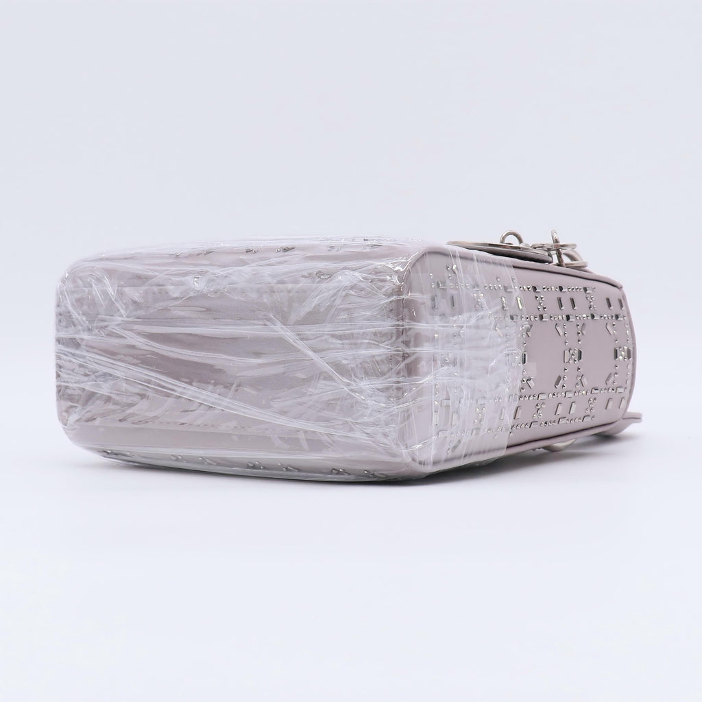 Lady Dior Bag Crystal Embellished Cannage Quilt Satin Mini twins LDJ4861