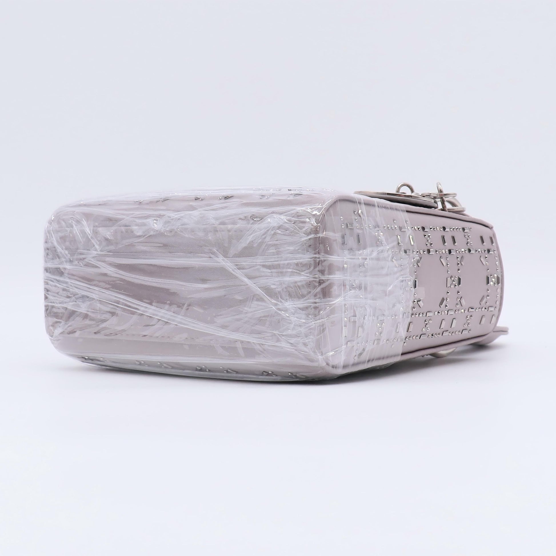Lady Dior Bag Crystal Embellished Cannage Quilt Satin Mini twins LDJ4861