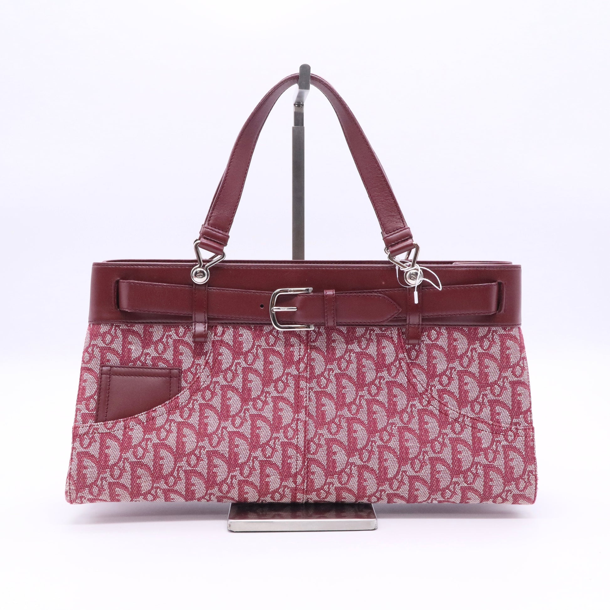 Christian Dior Denim Vintage Trotter Double Pocket Tote Bag twins LDJ3503