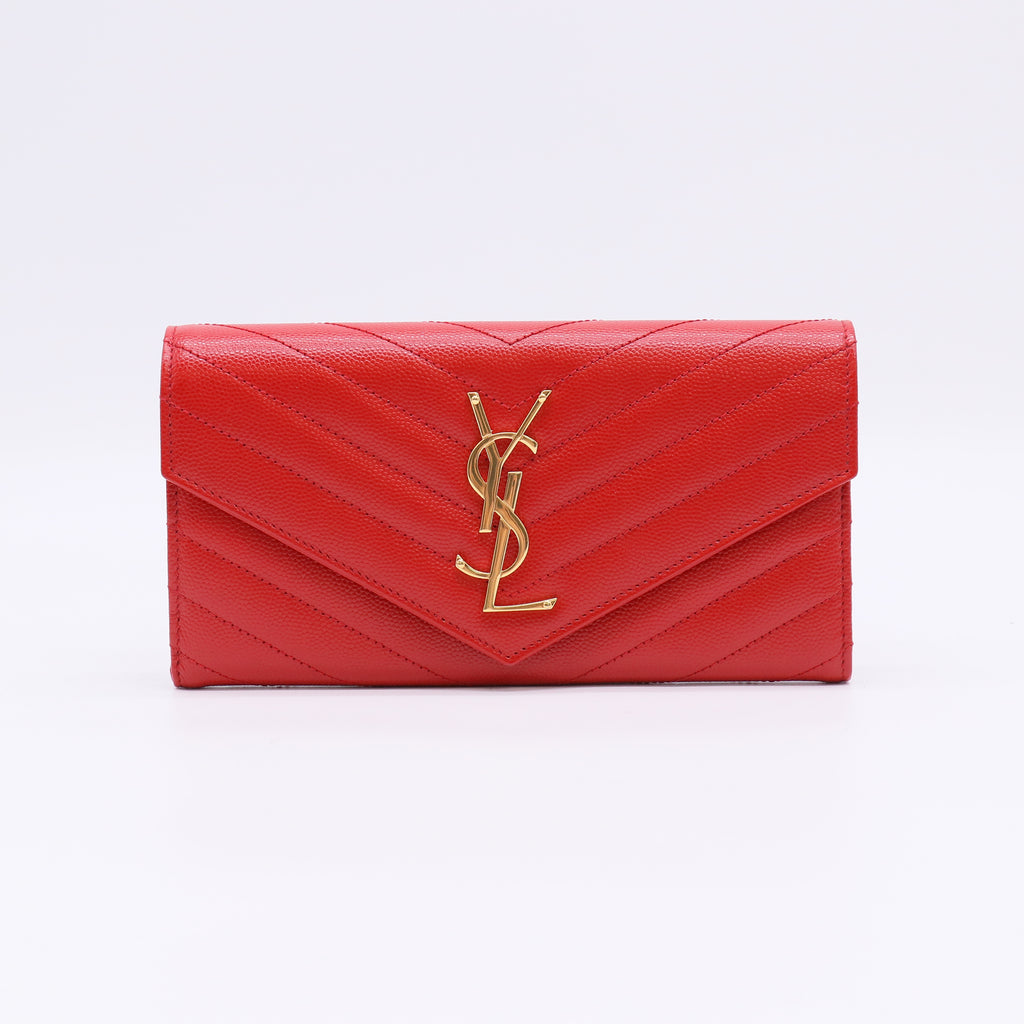 Classic Monogram Flap Wallet Matelasse Chevron Leather Large twins LDJ4853