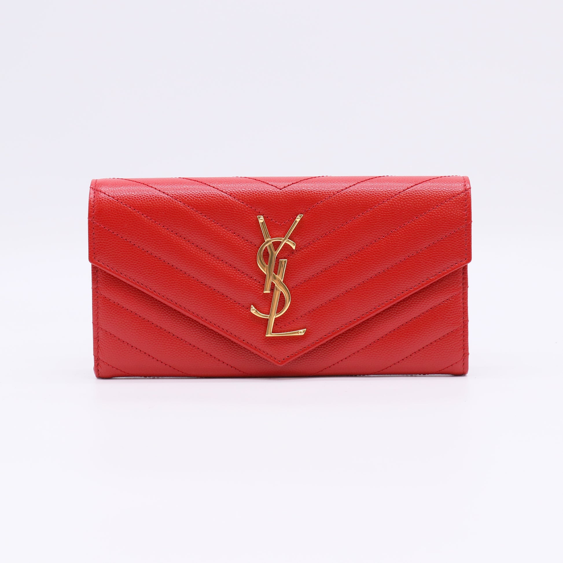 Classic Monogram Flap Wallet Matelasse Chevron Leather Large twins LDJ4853
