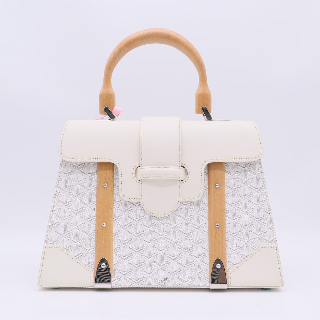 Goyard Saigon Top Handle Bag Coated Canvas with Leather MM twins LDJ5398