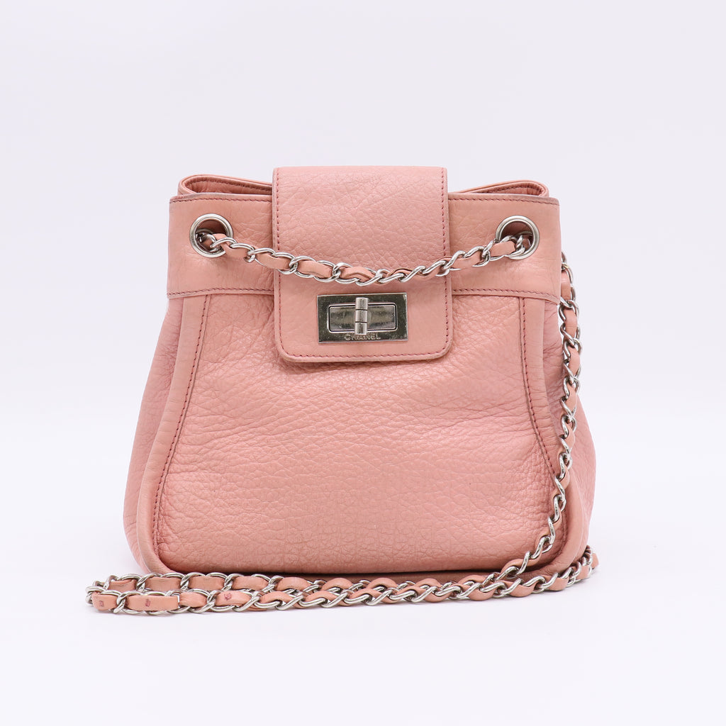 Chanel Pink Grained Leather Mademoiselle Accordion Bag twins LDJ4882