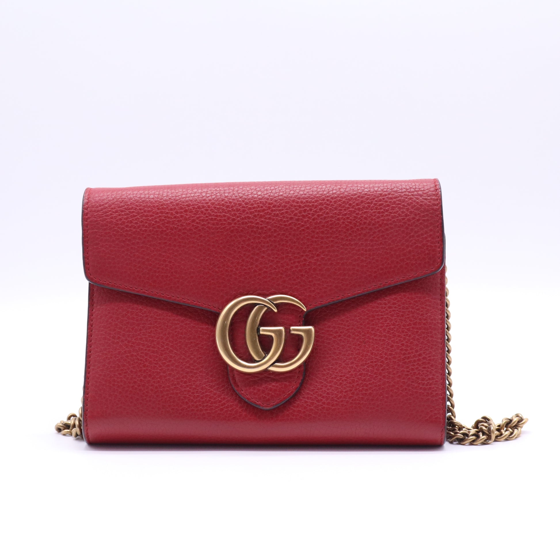 Gucci GG Marmont Leather Chain Wallet B22085