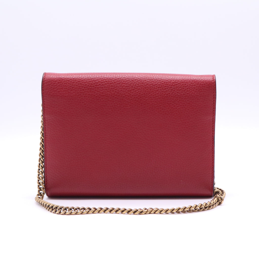 Gucci GG Marmont Leather Chain Wallet B22085