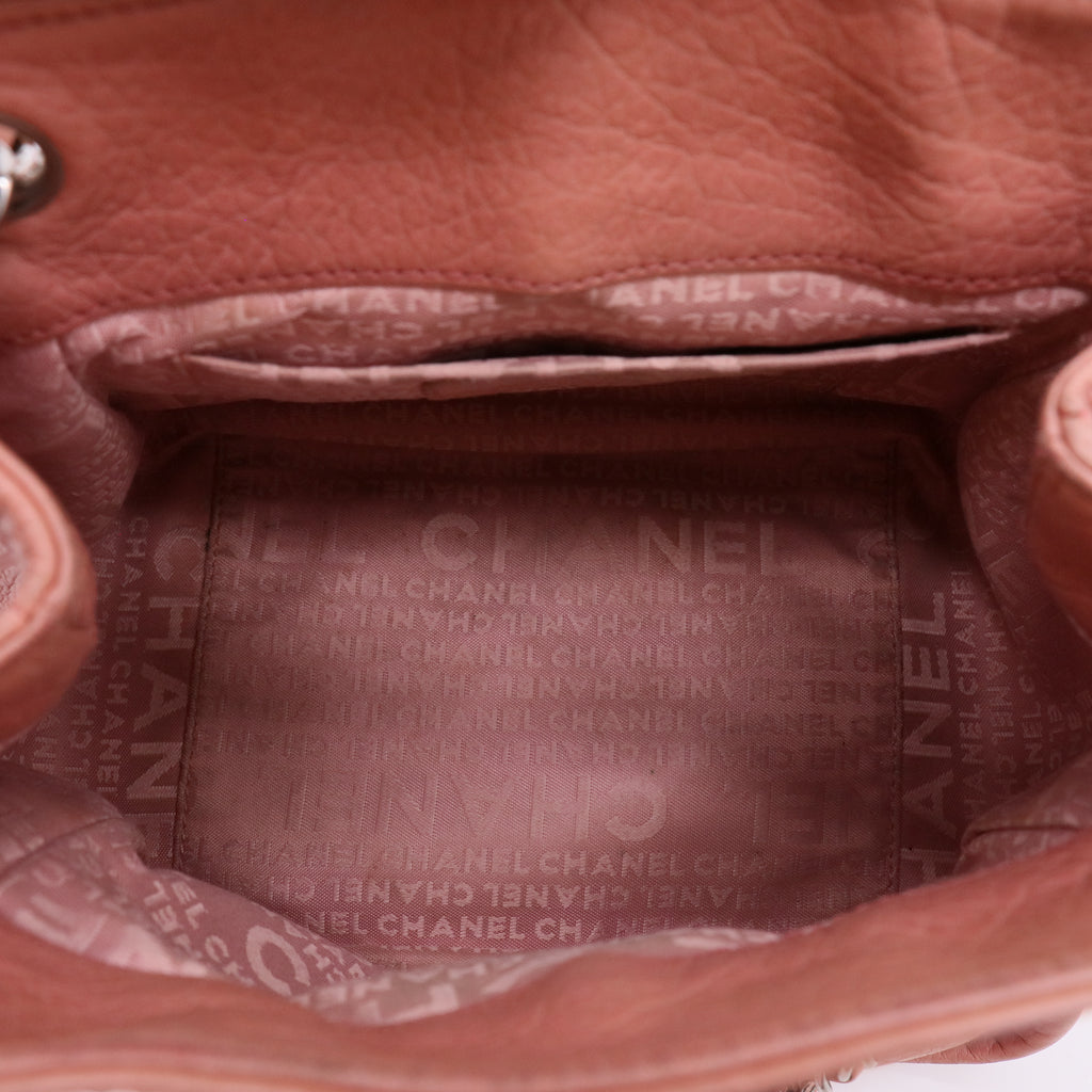 Chanel Pink Grained Leather Mademoiselle Accordion Bag twins LDJ4882