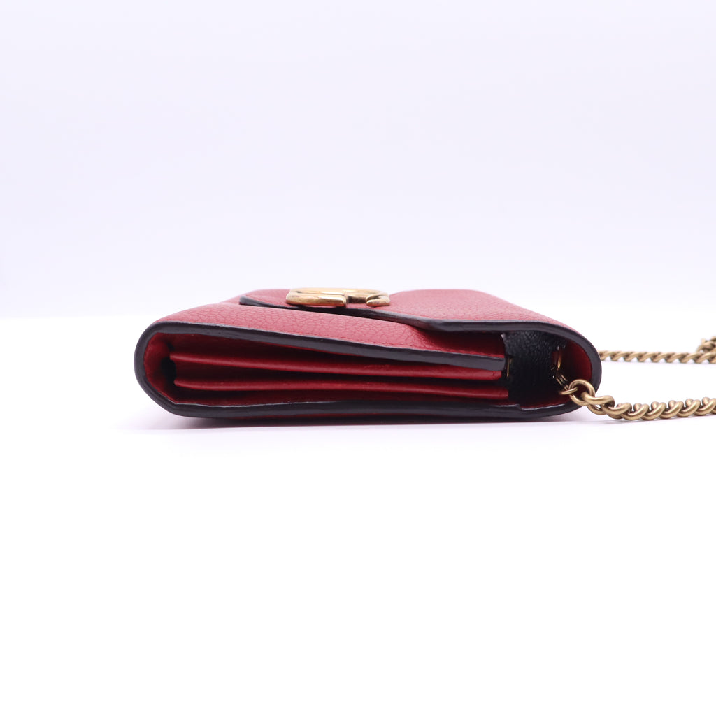 Gucci GG Marmont Leather Chain Wallet B22085