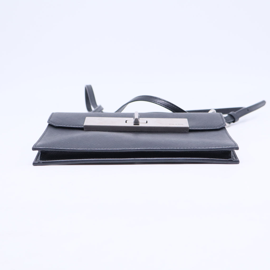 PRADA 2way Hand Shoulder Bag Saffiano Leather Black B21006