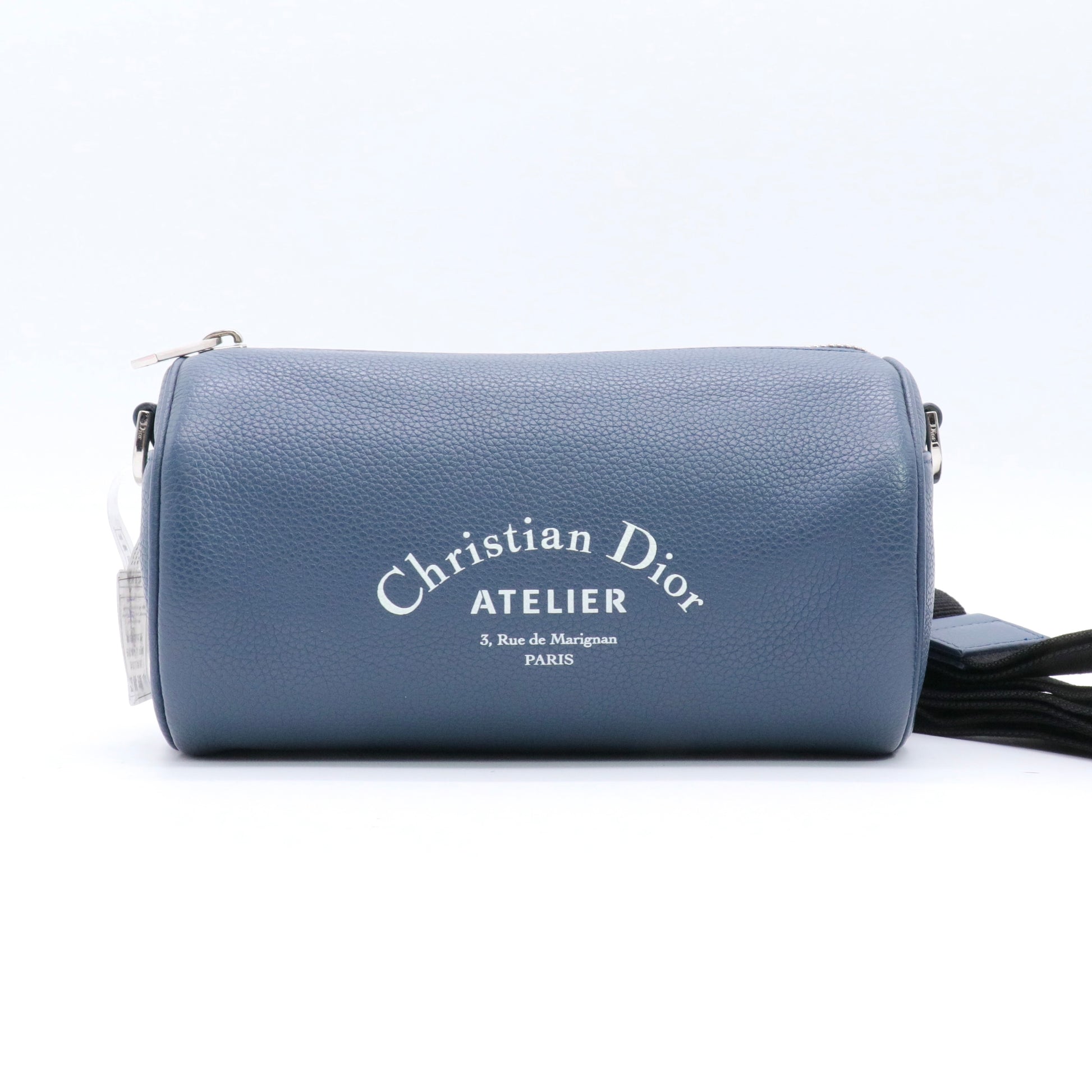 HOMME Grained Calfskin Mens Roller Pouch Blue twins