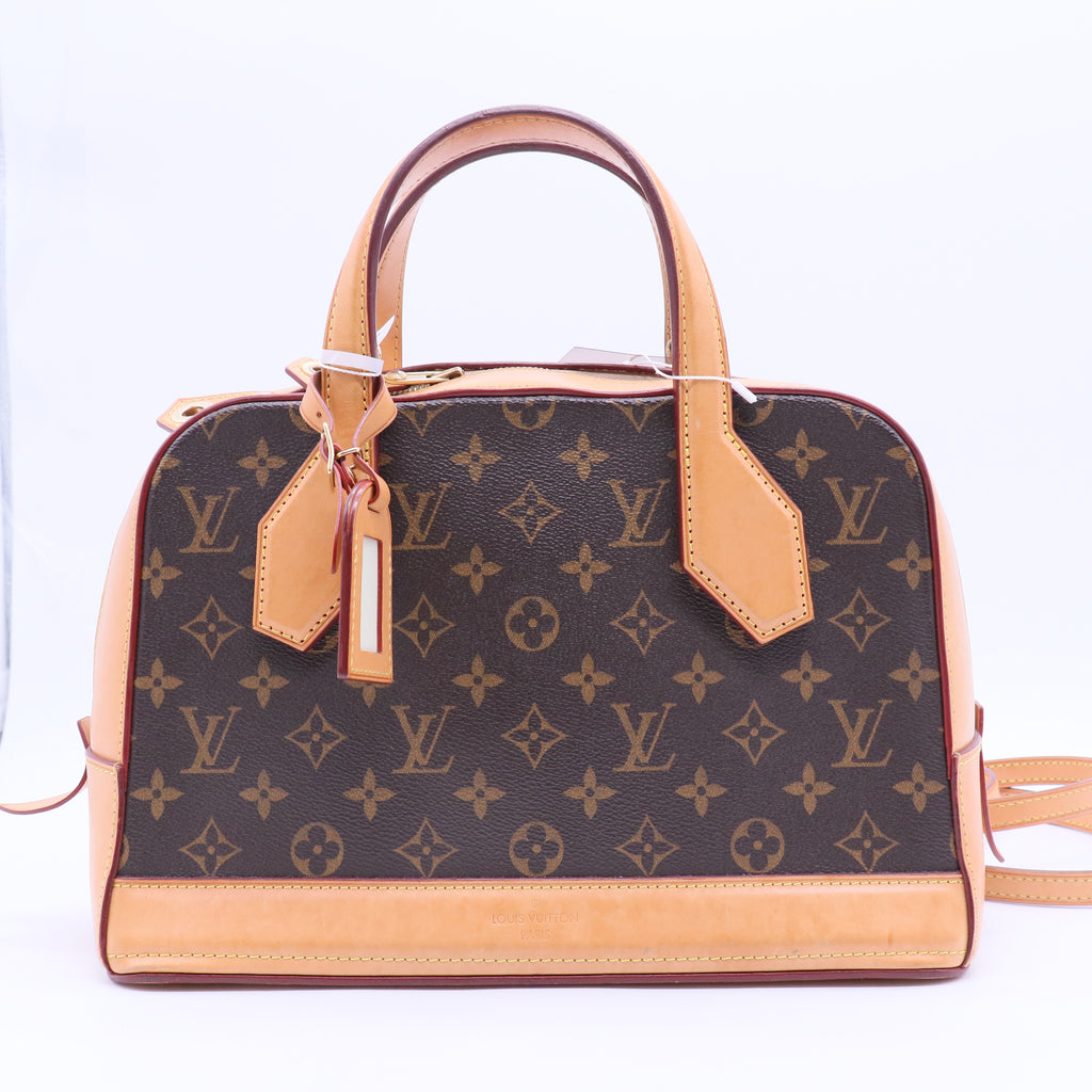 Monogram Coated Canvas Dora PM Tote Bag twins