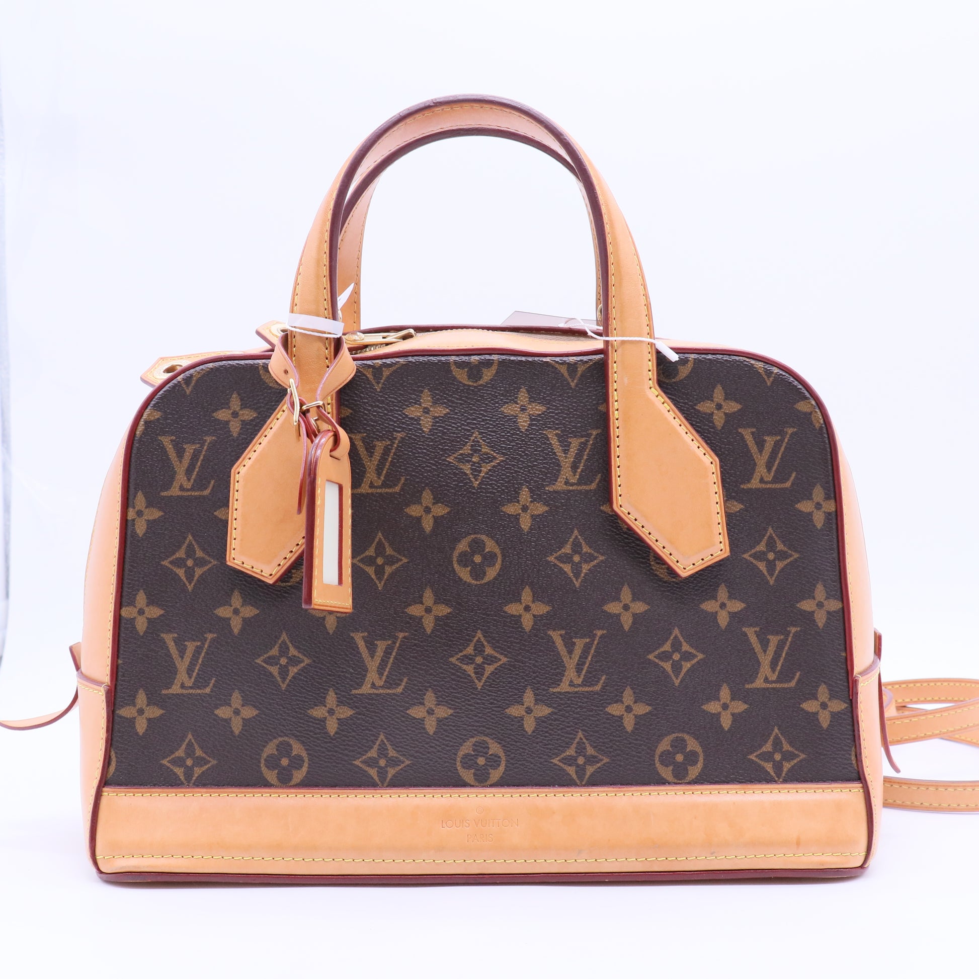 Monogram Coated Canvas Dora PM Tote Bag twins