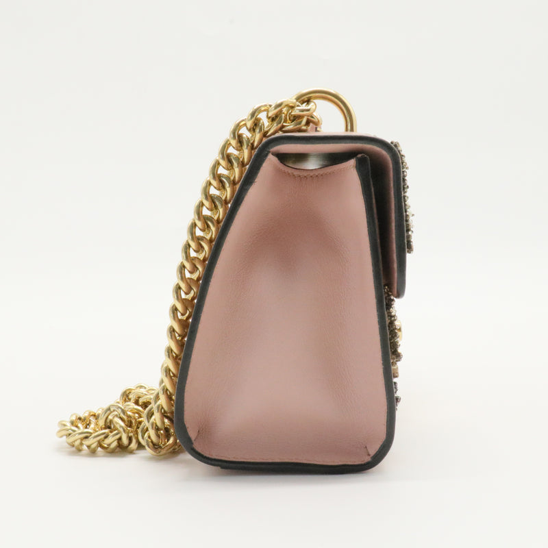 Padlock Shoulder Bag Embellished Leather Small